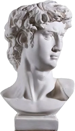 Marble bust of Michelangelo's David